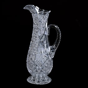 Pedestal Pitcher, ABCG, Well Cut Hobstar, Vesica, Strawberry Diamond, Nailhead Diamond, Cluster, Fan