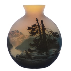 Vase Signed Muller Fres Luneville French Cameo Art Glass