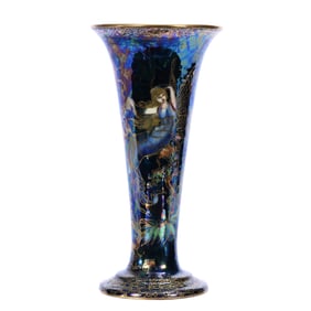 Vase Marked Wedgwood Fairyland Lustre #Z4968 On Vase #2810, Butterfly Woman Pattern