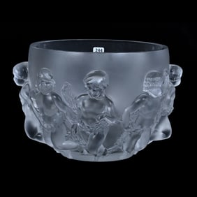 Centerpiece Bowl Marked Lalique France, Luxembourg Pattern