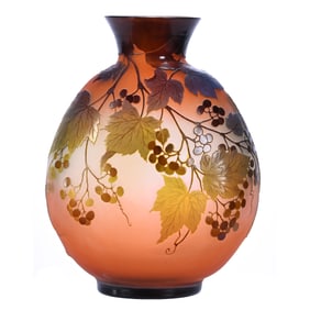 Vase Signed Galle French Cameo Art Glass