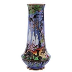 Vase Marked Wedgwood Fairyland Lustre #Z4968, Rare Ghostly Woods Pattern