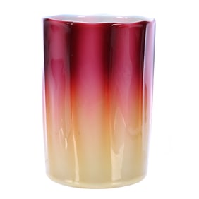 Tumbler, Plated Amberina Art Glass By New England Glass