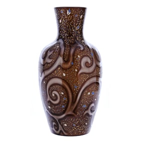 Vase, Unmarked Loetz Victoria Pattern Art Glass