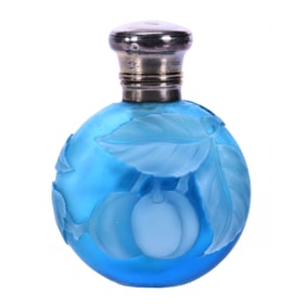 Miniature Perfume Bottle, English Cameo Art Glass Attributed To Webb