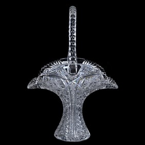 Easter Basket, American Brilliant Cut Glass