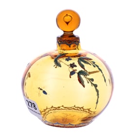 Ball Perfume Bottle Signed Emile Galle French Art Glass