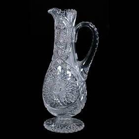 Pedestal Pitcher, ABCG, Well Cut Hobstar, Vesica, Strawberry Diamond, Nailhead Diamond, Star And Fan (1 of 3)