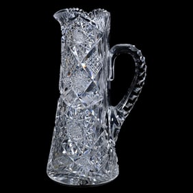 Tankard, American Brilliant Cut Glass, Signed Libbey Sultana Pattern