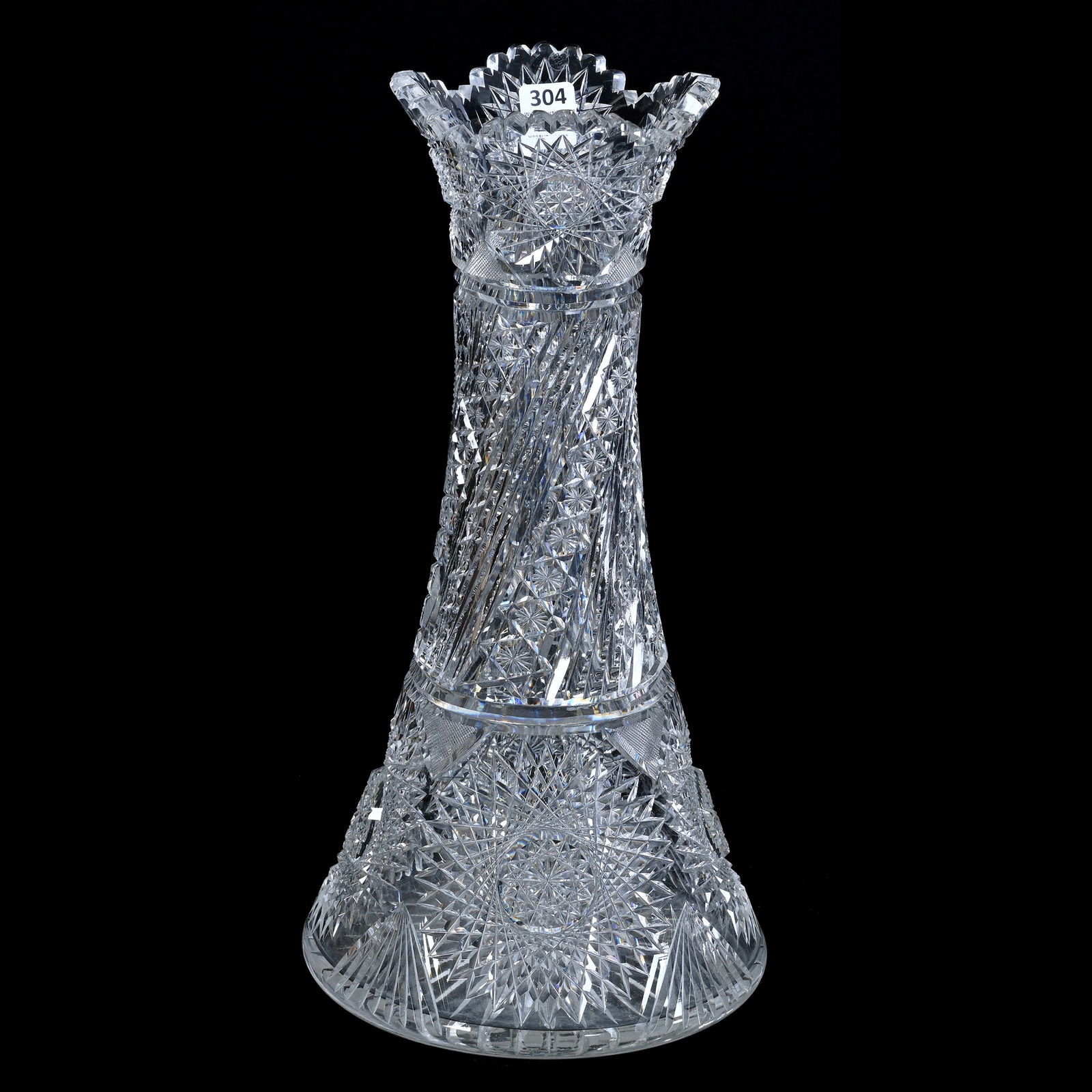 Vase, ABCG, Hobstar, Strawberry Diamond, Swirled Prism And Star, Fan Highlights (1 of 3)