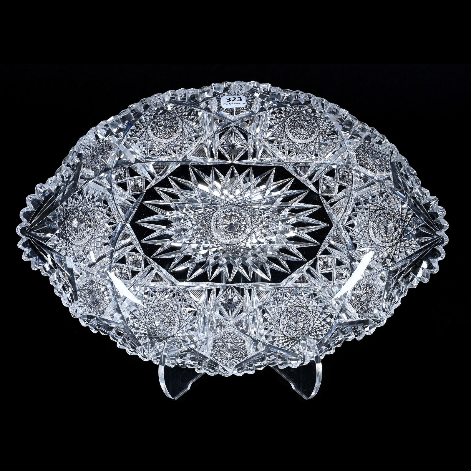 Ice Cream Tray, American Brilliant Cut Glass, Signed Clark Genoa Pattern, Quality Blank! (1 of 2)