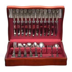 95pc Gorham Sterling Flatware Service Set, Buttercup Pattern Introduced 1899
