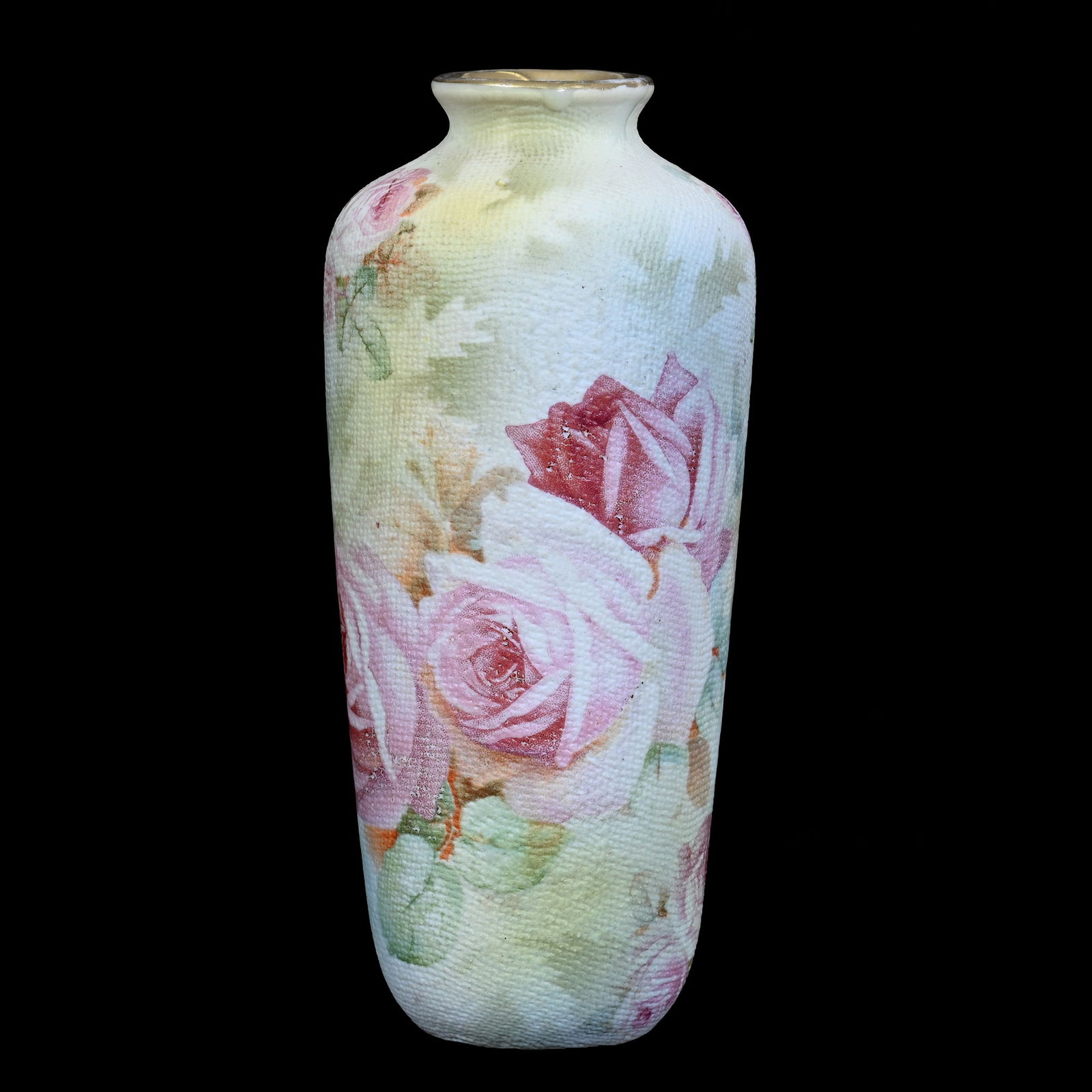 Vase, Royal Bayreuth Blue Mark, Rose Tapestry Finish (1 of 3)