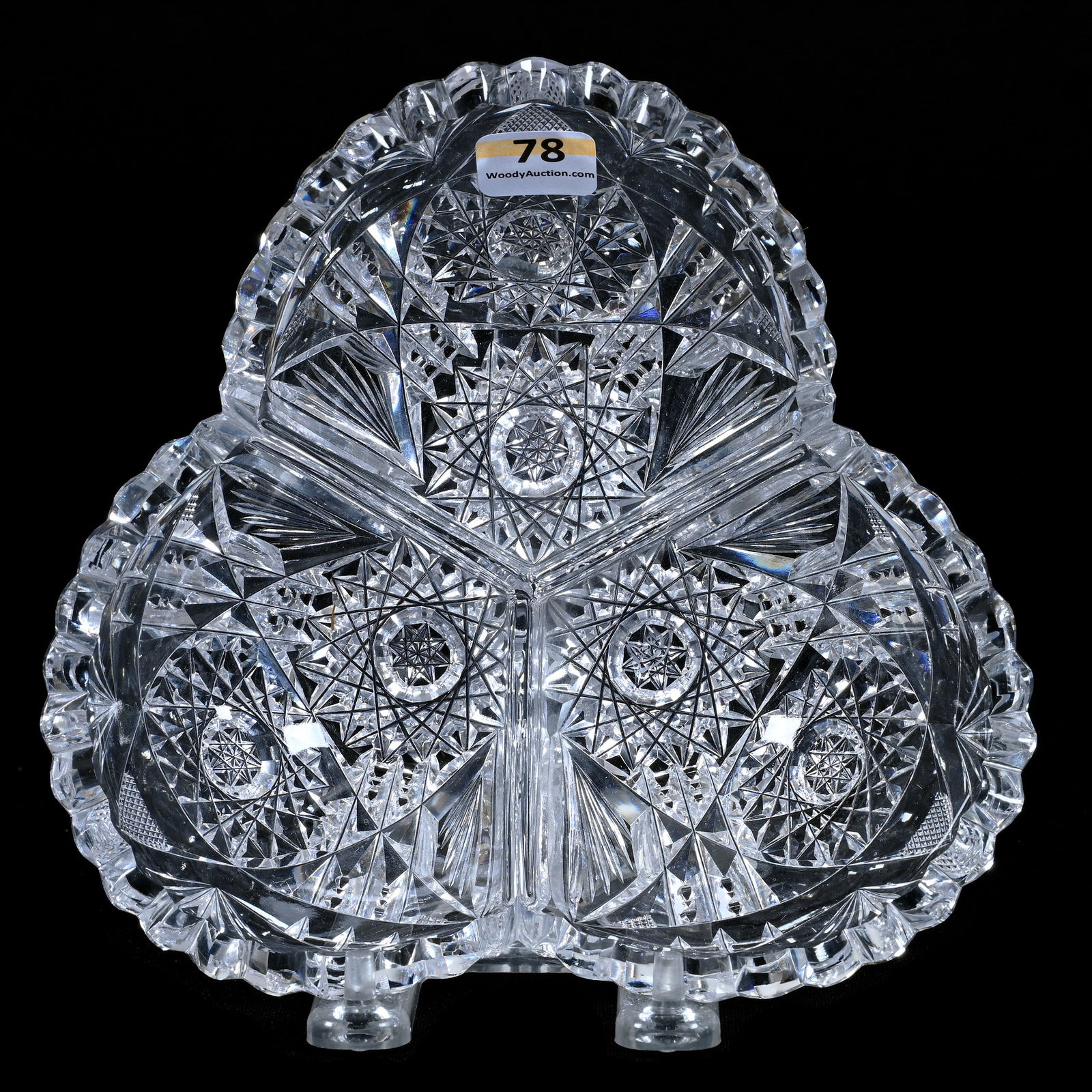 Divided Three-Sectioned Bowl, ABCG, Signed Libbey Corona Pattern (Formerly Known As Spillane) (1 of 2)