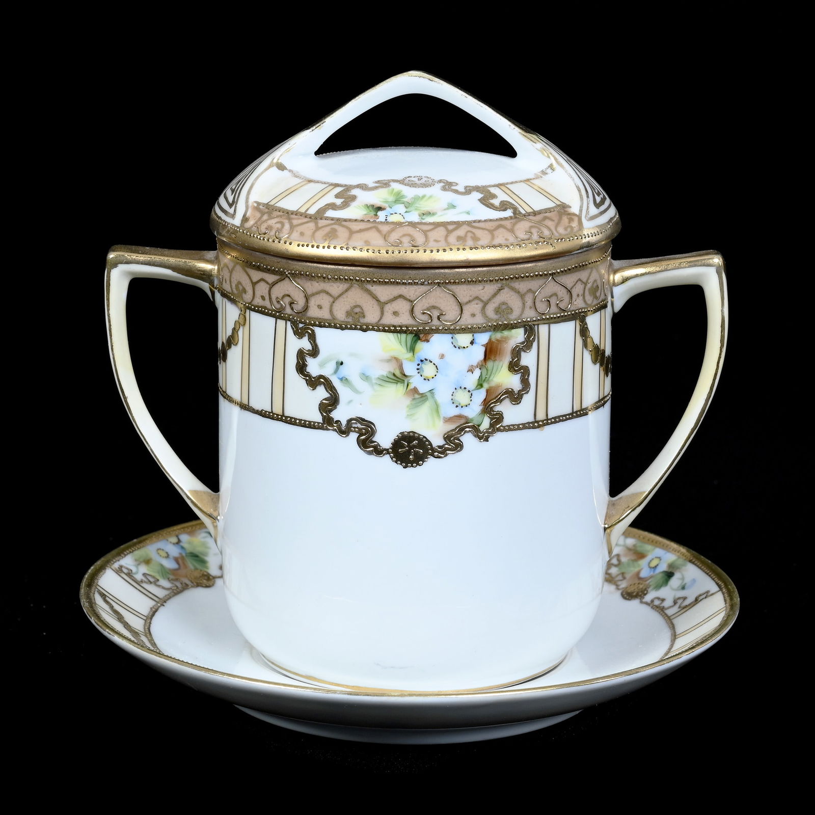 Condensed Milk Covered Jar With Underplate, Marked Nippon (1 of 3)