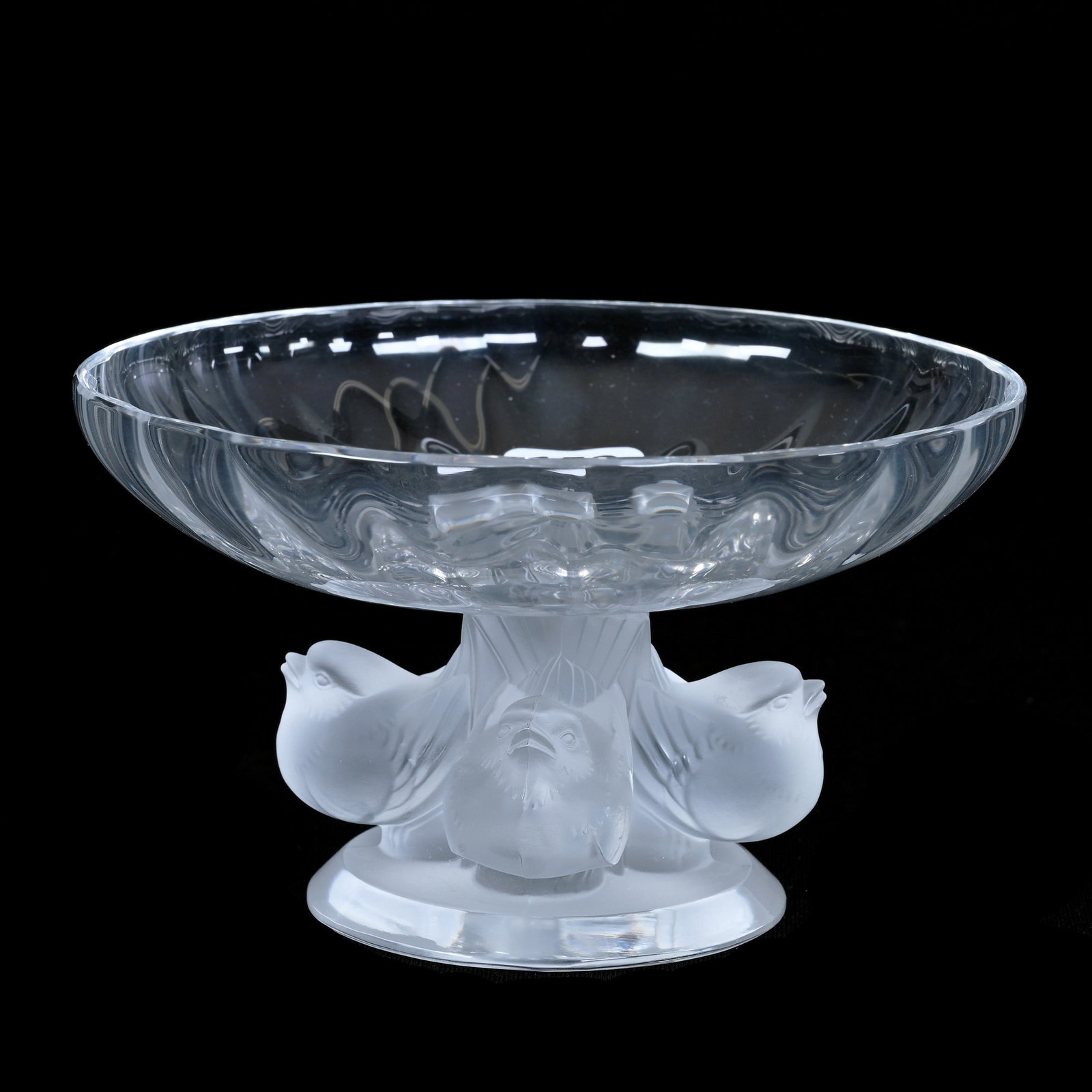 Compote, Signed Lalique France, Nogent Pattern: Compote, Signed Lalique France, Nogent Pattern, 3.25" x 5.5", Maurine and The Late Al Edmond Collection, IA.