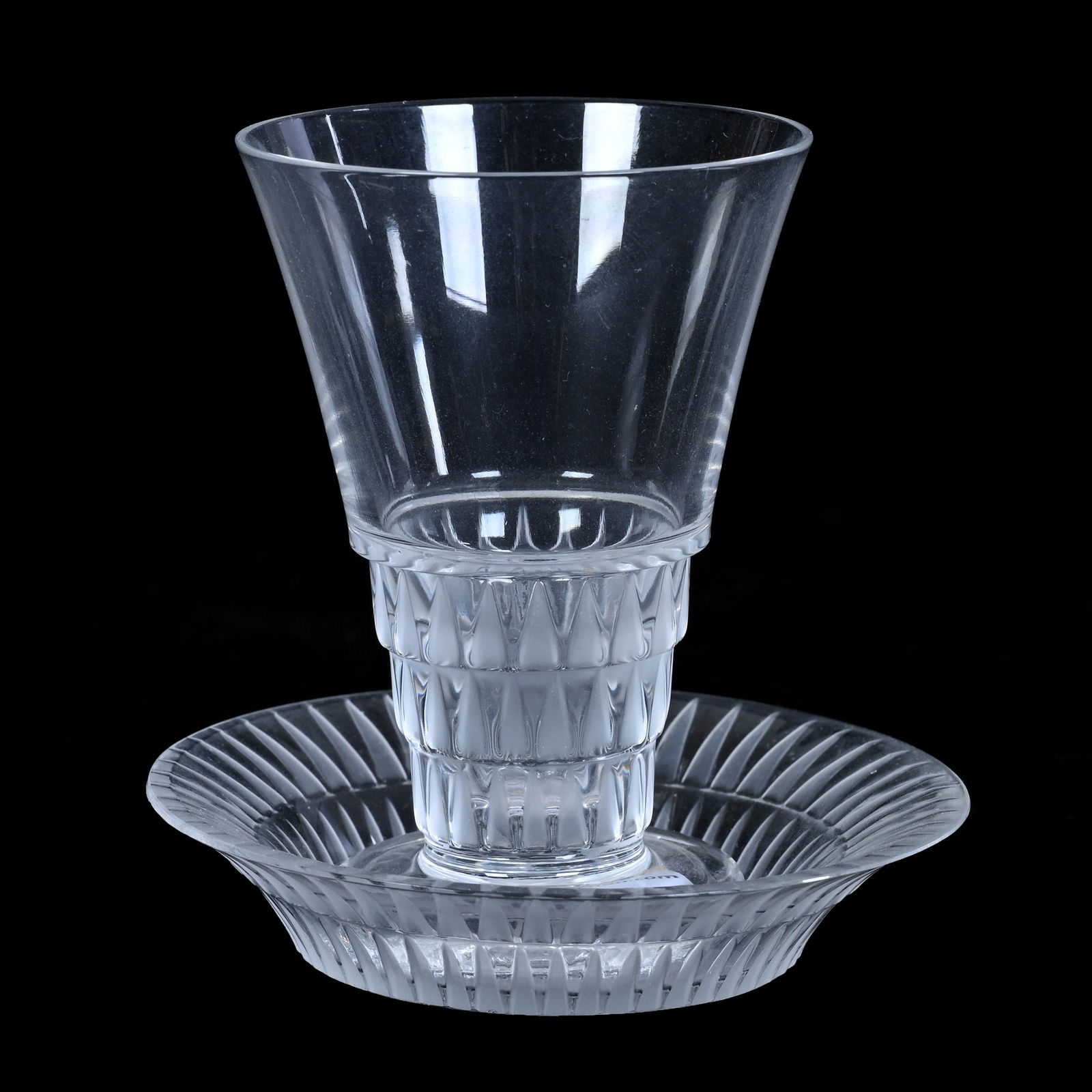 Cup And Saucer, Cup Signed Lalique France, Bourgueil Pattern (1 of 4)