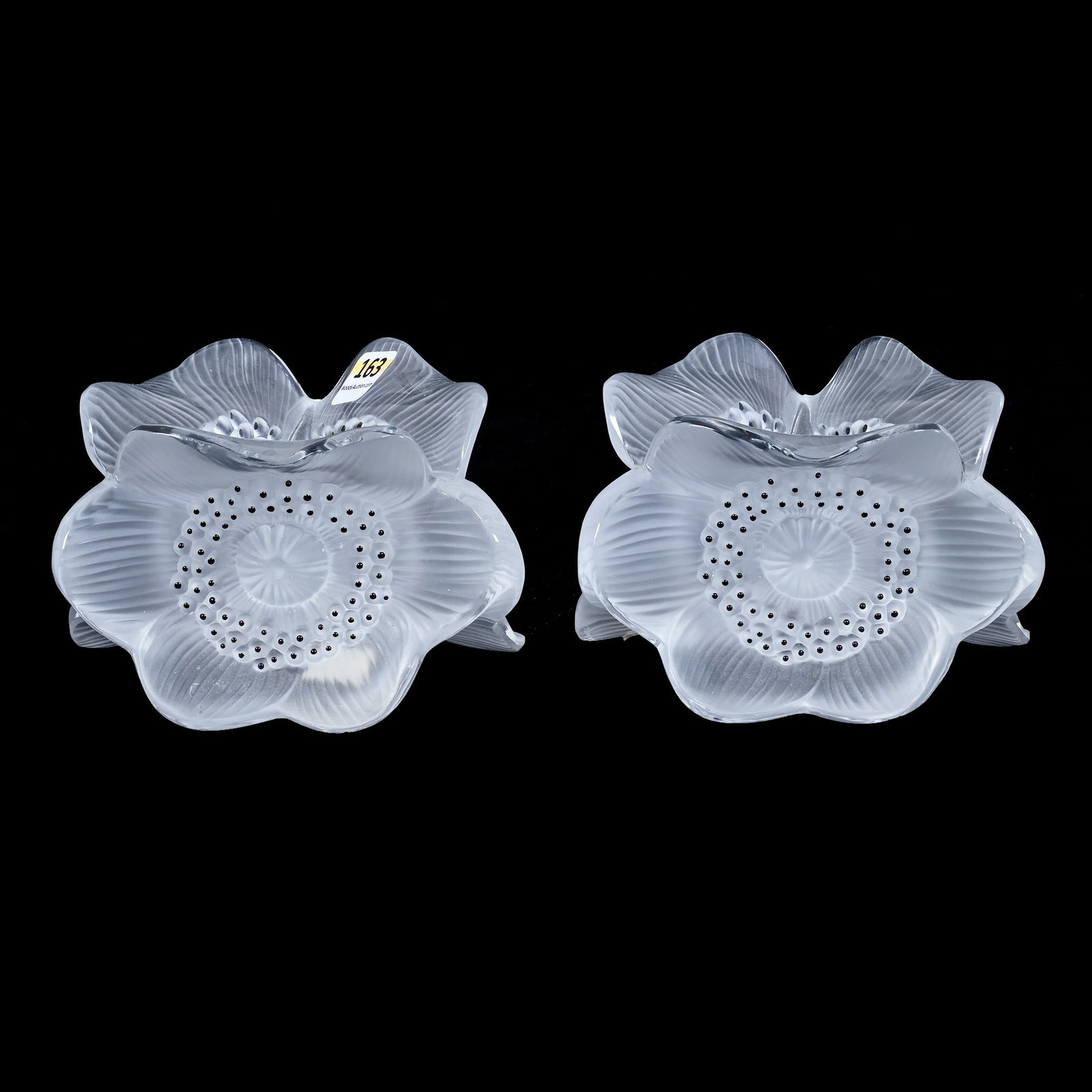 Pair Figural Candlestick Holders, Signed Lalique France (1 of 3)