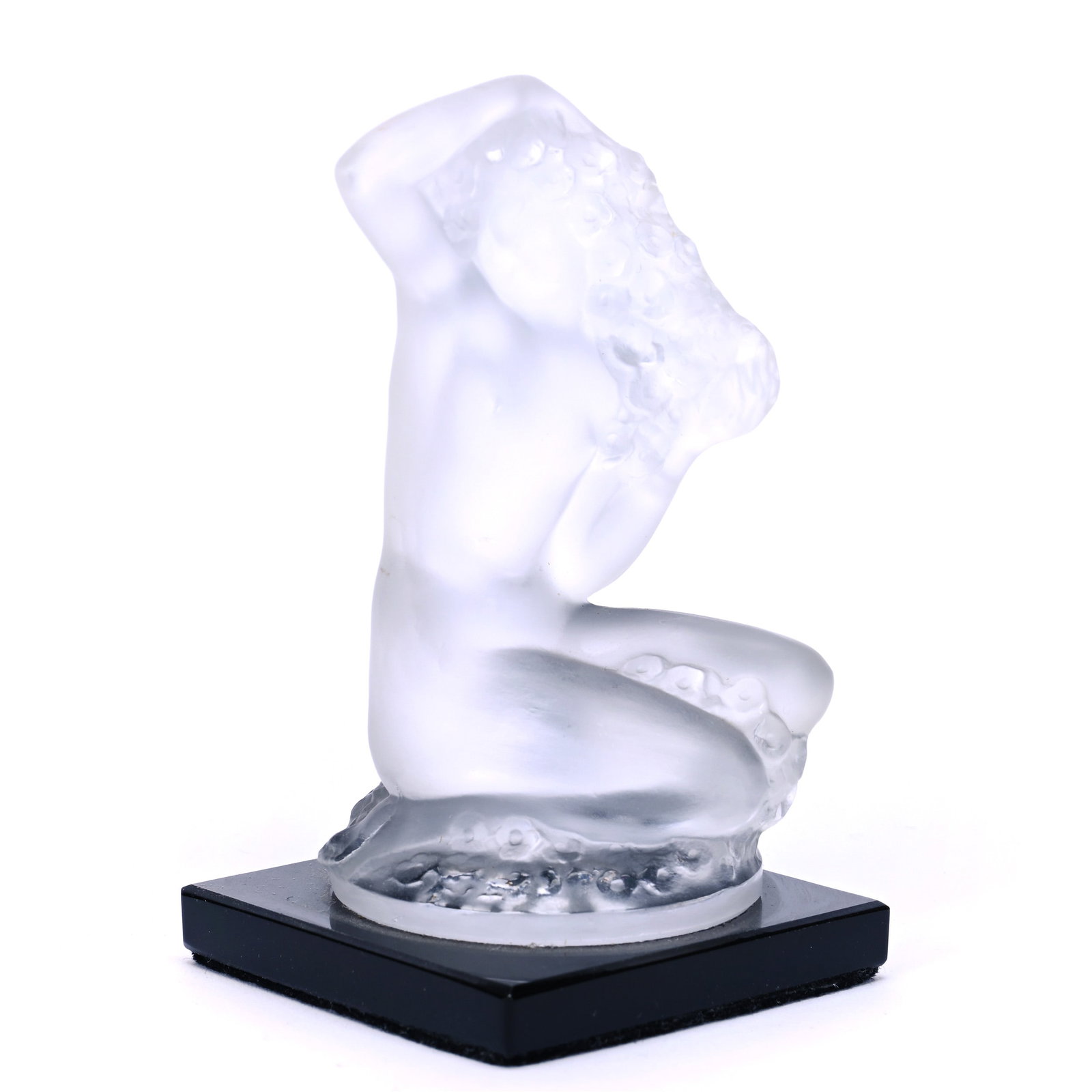 Nude Sculpture, Signed Lalique France, Floreal Pattern: Nude Sculpture, Signed Lalique France, Floreal Pattern, 3.25" x 2", Maurine and The Late Al Edmond Collection, IA.
