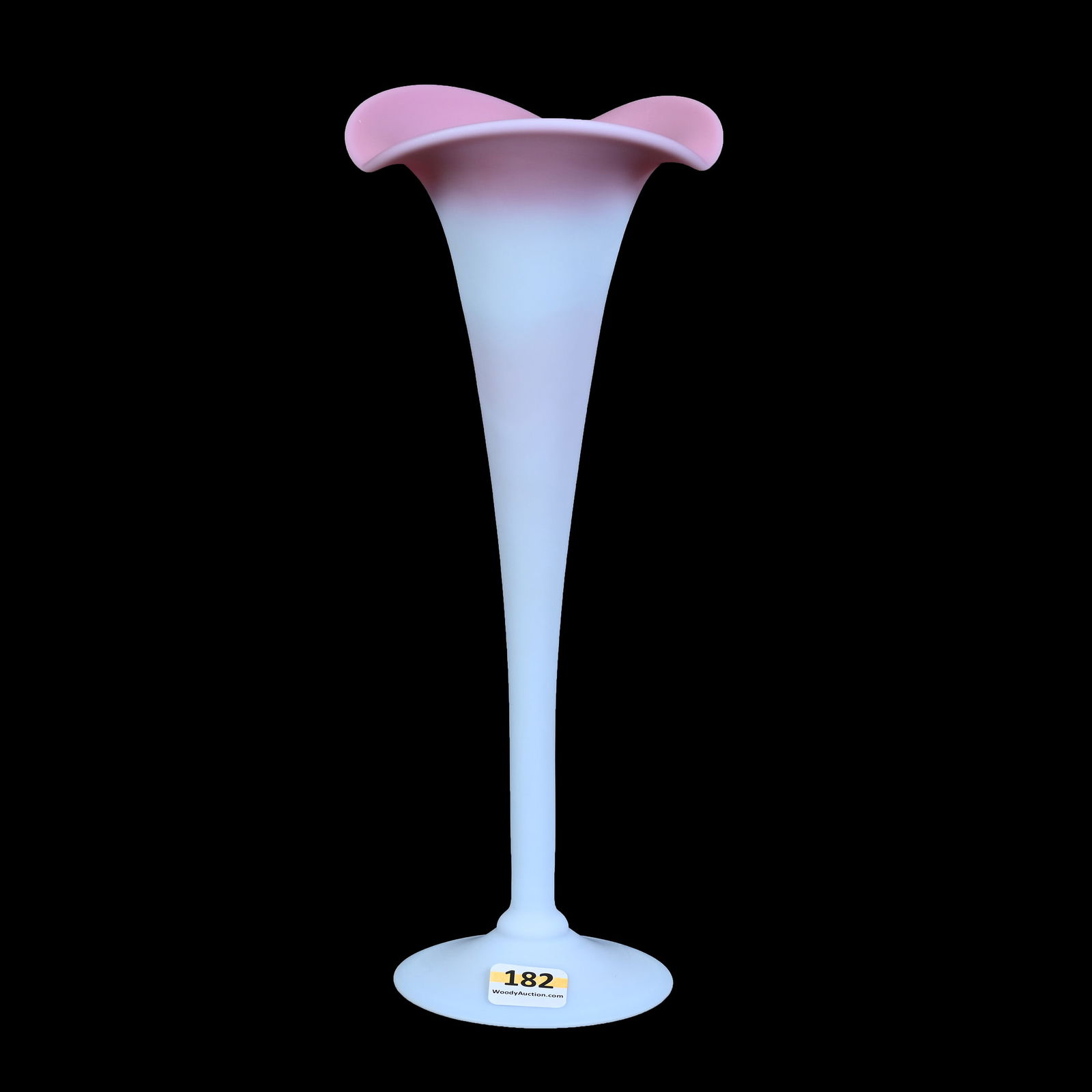 Trumpet Vase, Mt. Washington Peach Blow, Beautiful Color (1 of 2)