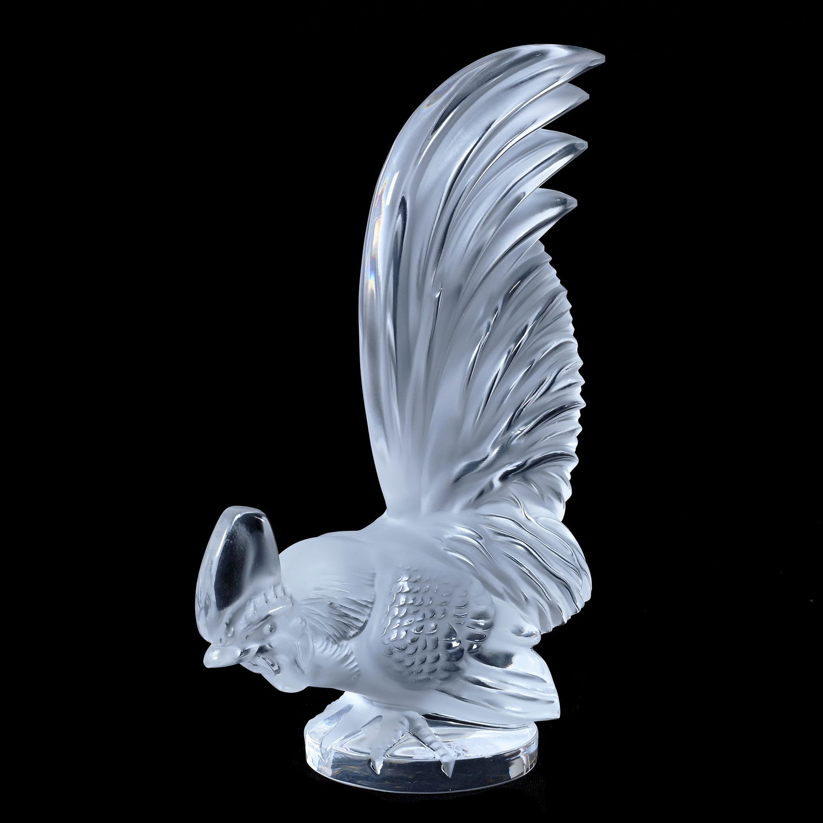 Car Mascot/Hood Ornament, Signed Lalique France, Coq Nain (1 of 4)