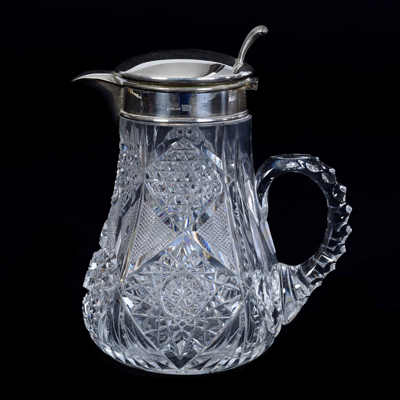 Syrup Pitcher, ABCG, Hobstar, Strawberry Diamond, Nailhead Diamond, Prism & Fan Motif (1 of 4)
