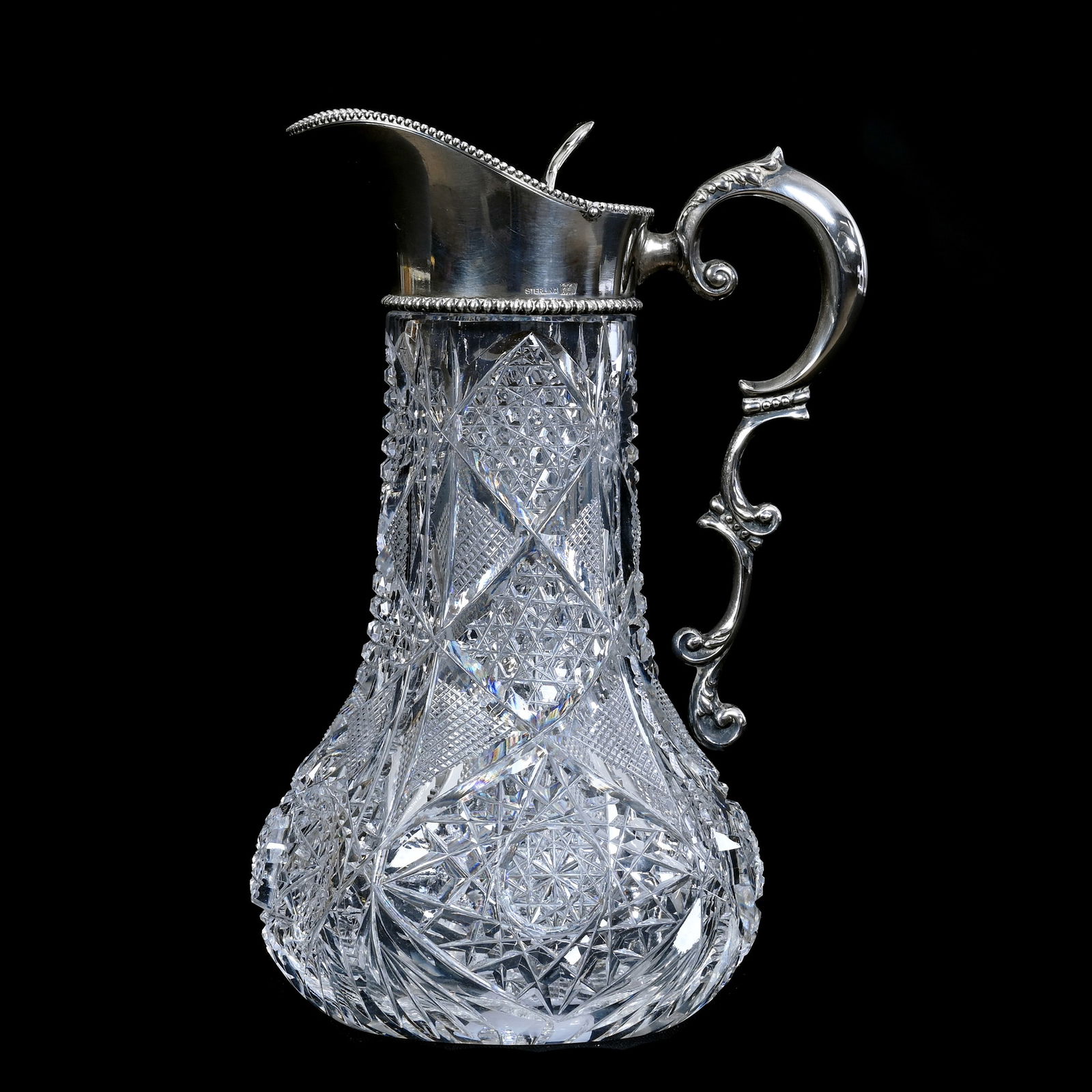 Syrup Pitcher, ABCG, Hobstar, Strawberry Diamond, Nailhead Diamond, Prism And Fan Motif (1 of 4)