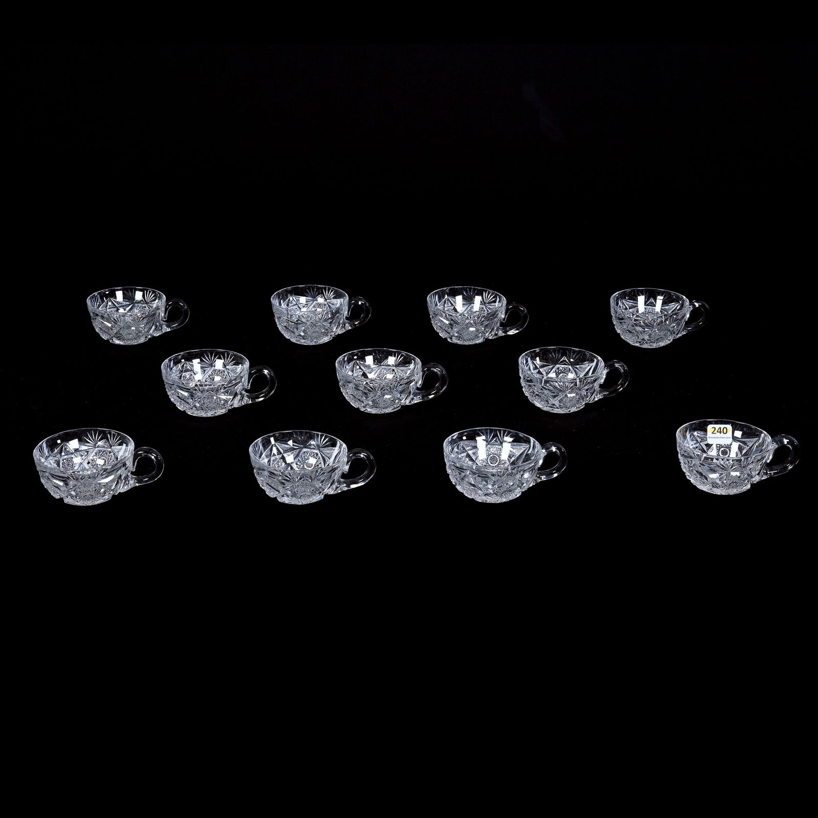 Eleven Punch Cups, Signed Libbey, Colonna Pattern (1 of 4)