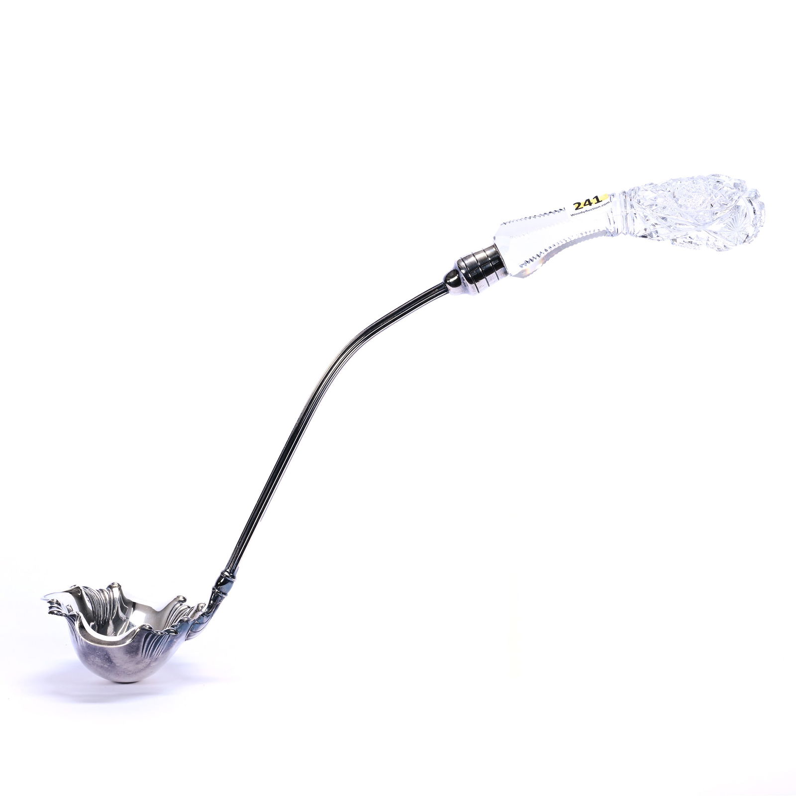 Punch Ladle, ABCG, Hobstar And Star Motif, Marked Pairpoint Silverplate Dipper (1 of 4)