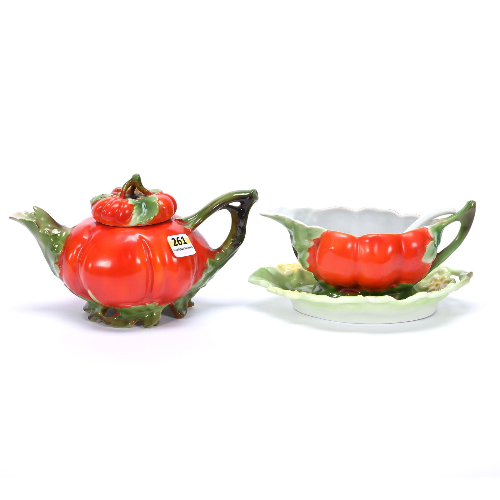 (2) Royal Bayreuth Red Tomato Figural Items (1 of 3)