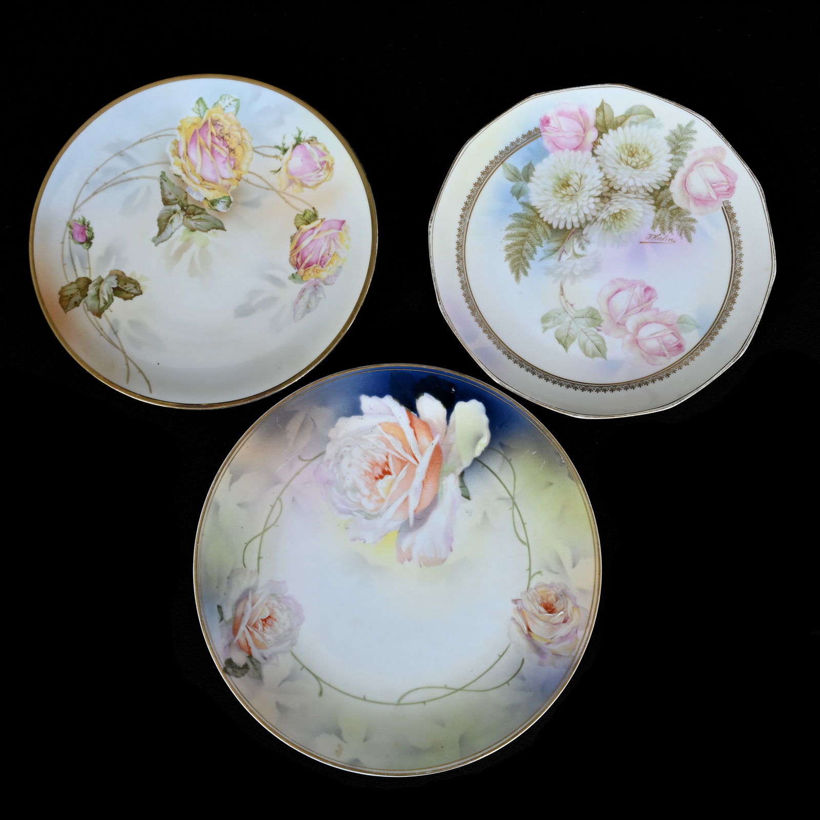 (3) Plates Marked Royal Rudolstadt & R. S. Suhl (1 of 2)