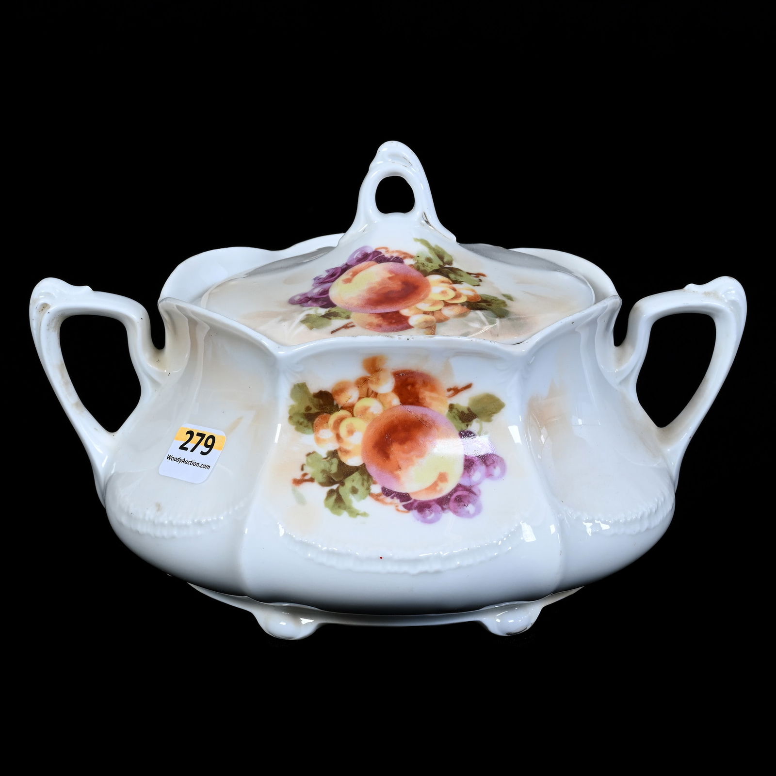 Cracker Jar, Two Handles, Marked R.S. Prussia (1 of 3)