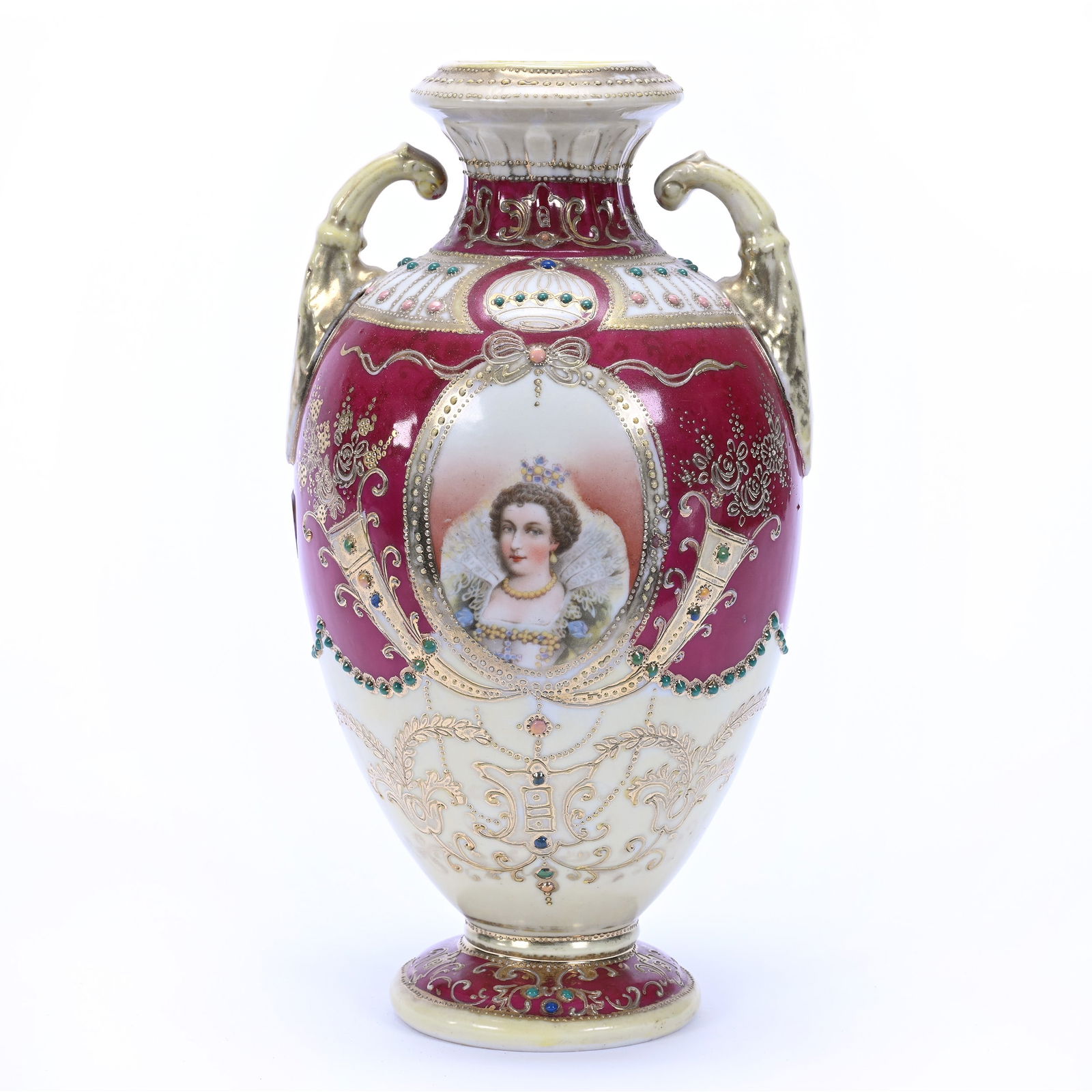 Pedestal Vase, Two Handles, Marked Nippon (1 of 3)