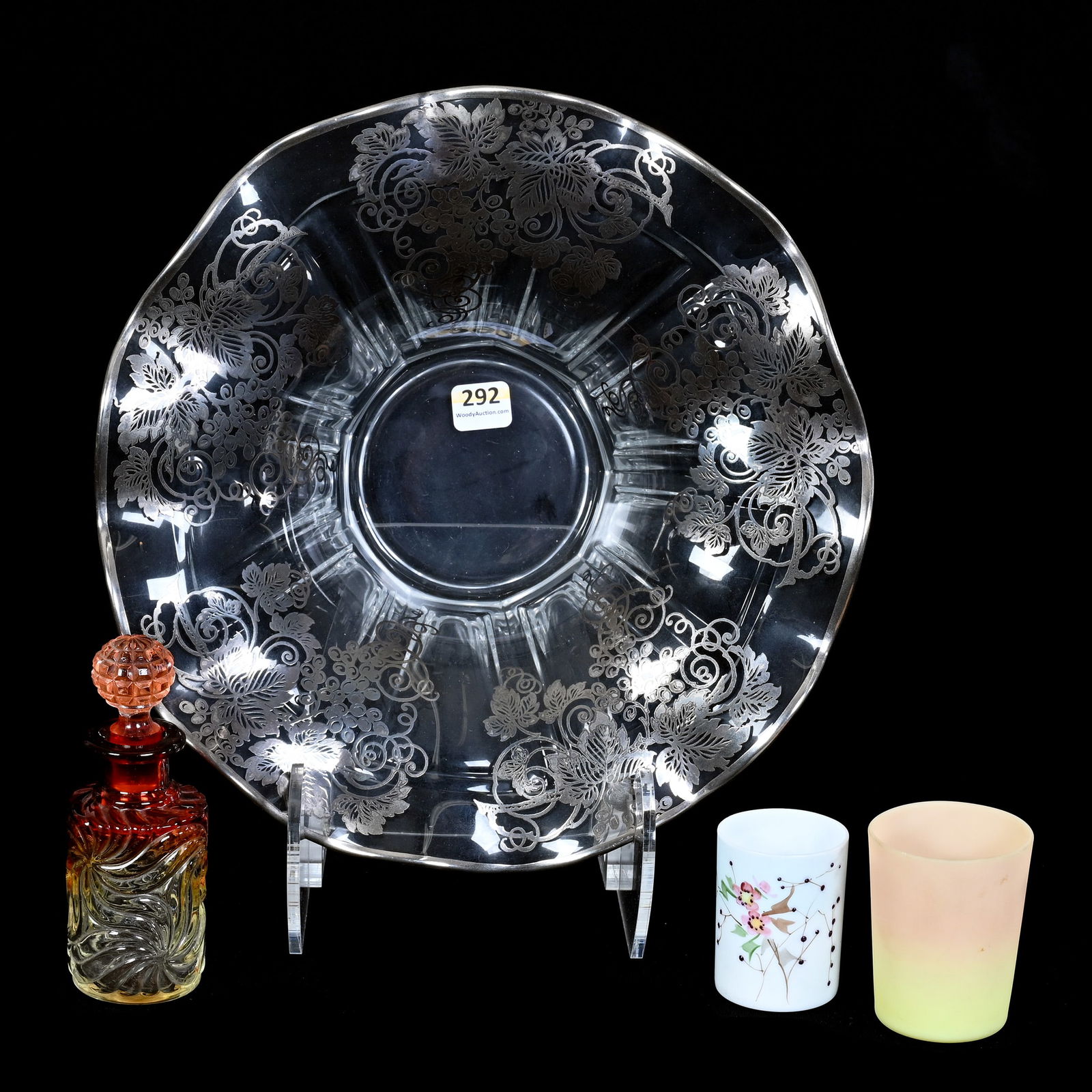 (5) Assorted Glass Items Including (1 of 4)