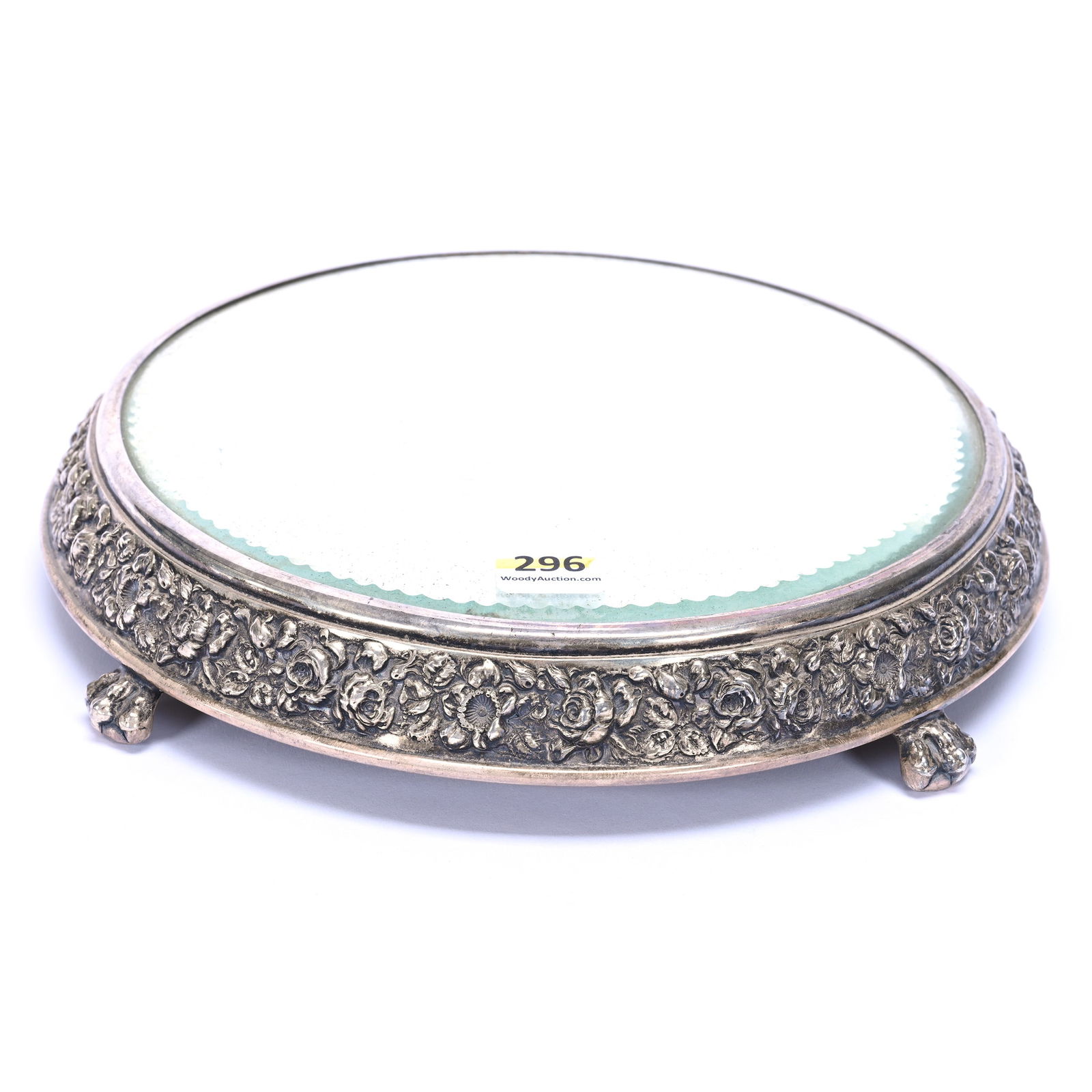 Beveled Mirror Plateau, Silverplate Frame (1 of 2)