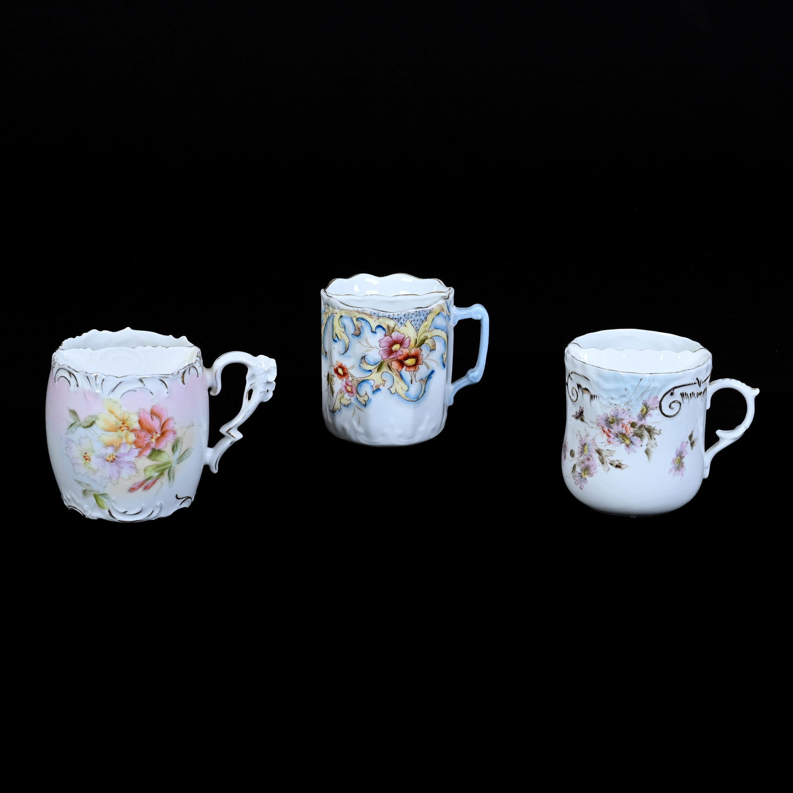 (3) Shaving Mugs, Unmarked R.S. Prussia (1 of 3)