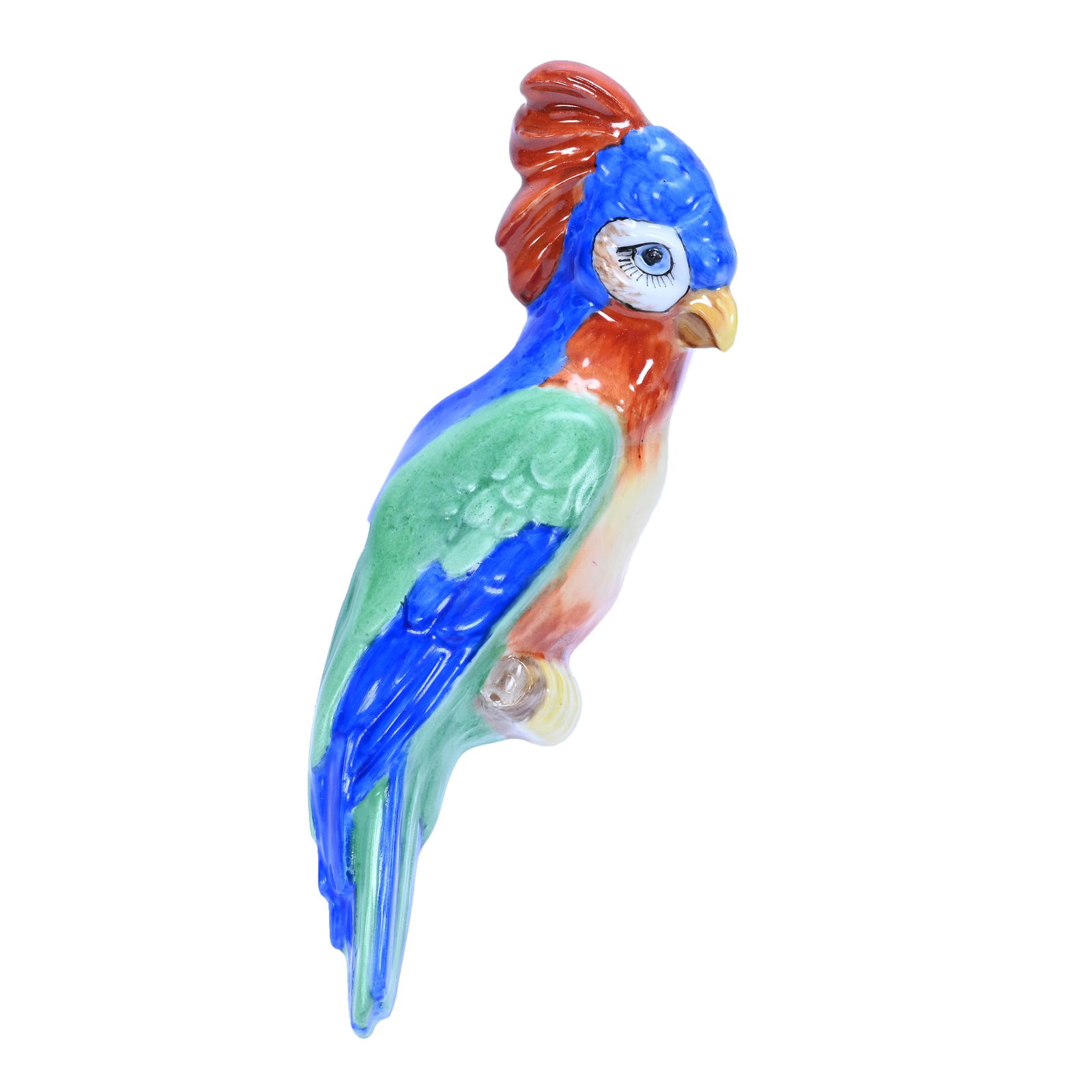 Figural Wall Pocket Marked R. S. Germany, Parrot Design (1 of 2)