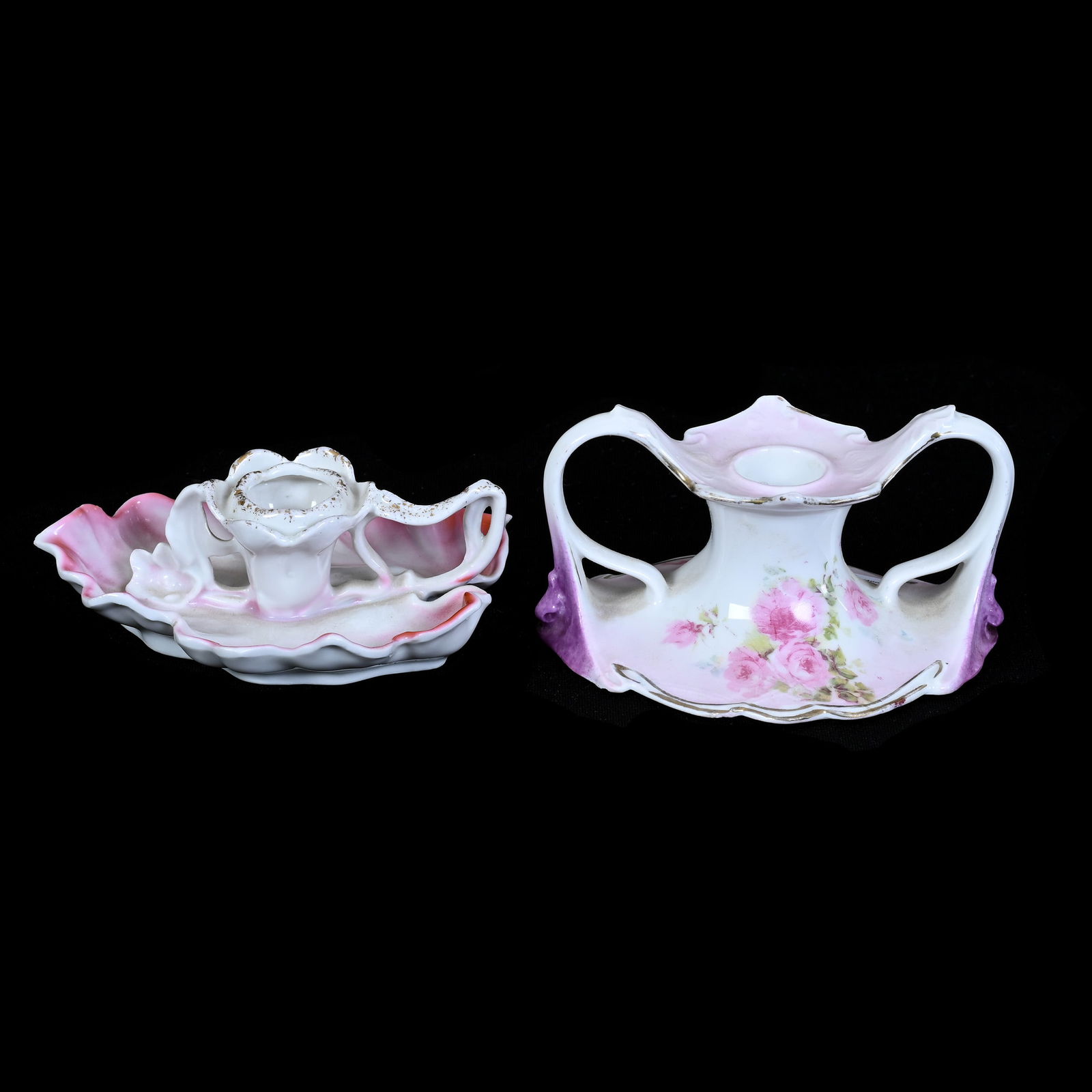 (2) Chambersticks, Unmarked R.S. Prussia (1 of 3)