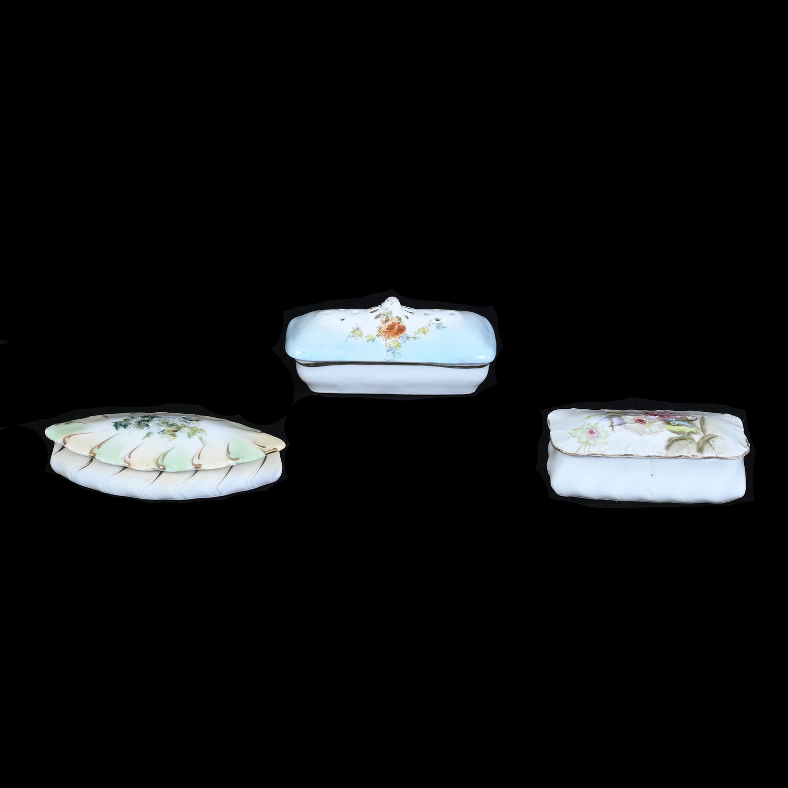 (3) Covered Boxes, Unmarked R.S. Prussia (1 of 3)