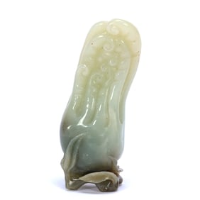 Chinese Carved Jade Fruit Representing A Closed Buddha's Hand