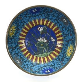Bowl, Chinese Cloisonne, Ming Style