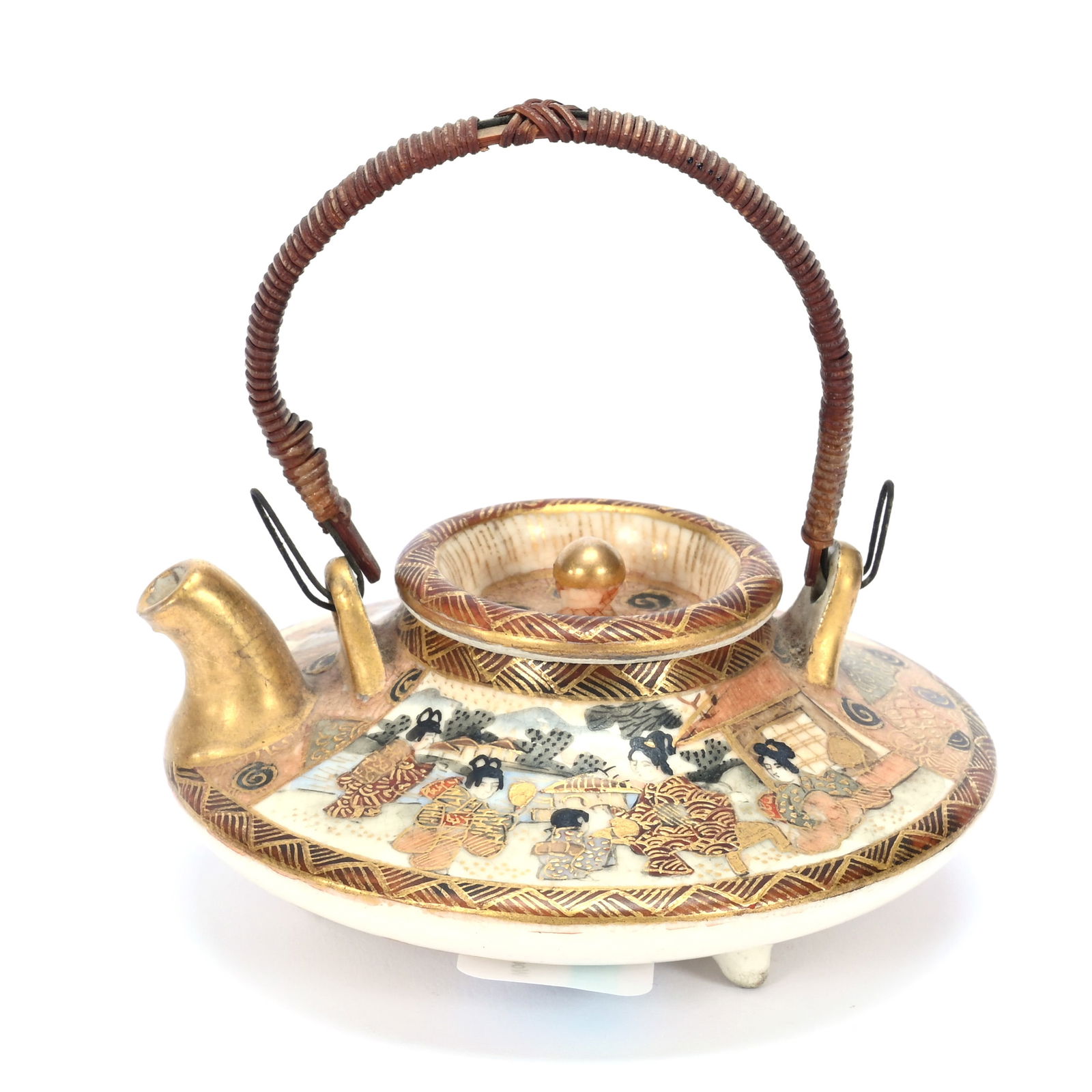 Miniature Tea Pot, Japanese Satsuma, Circa 1900's (1 of 4)