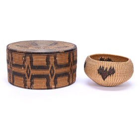 (2) California Native American Baskets