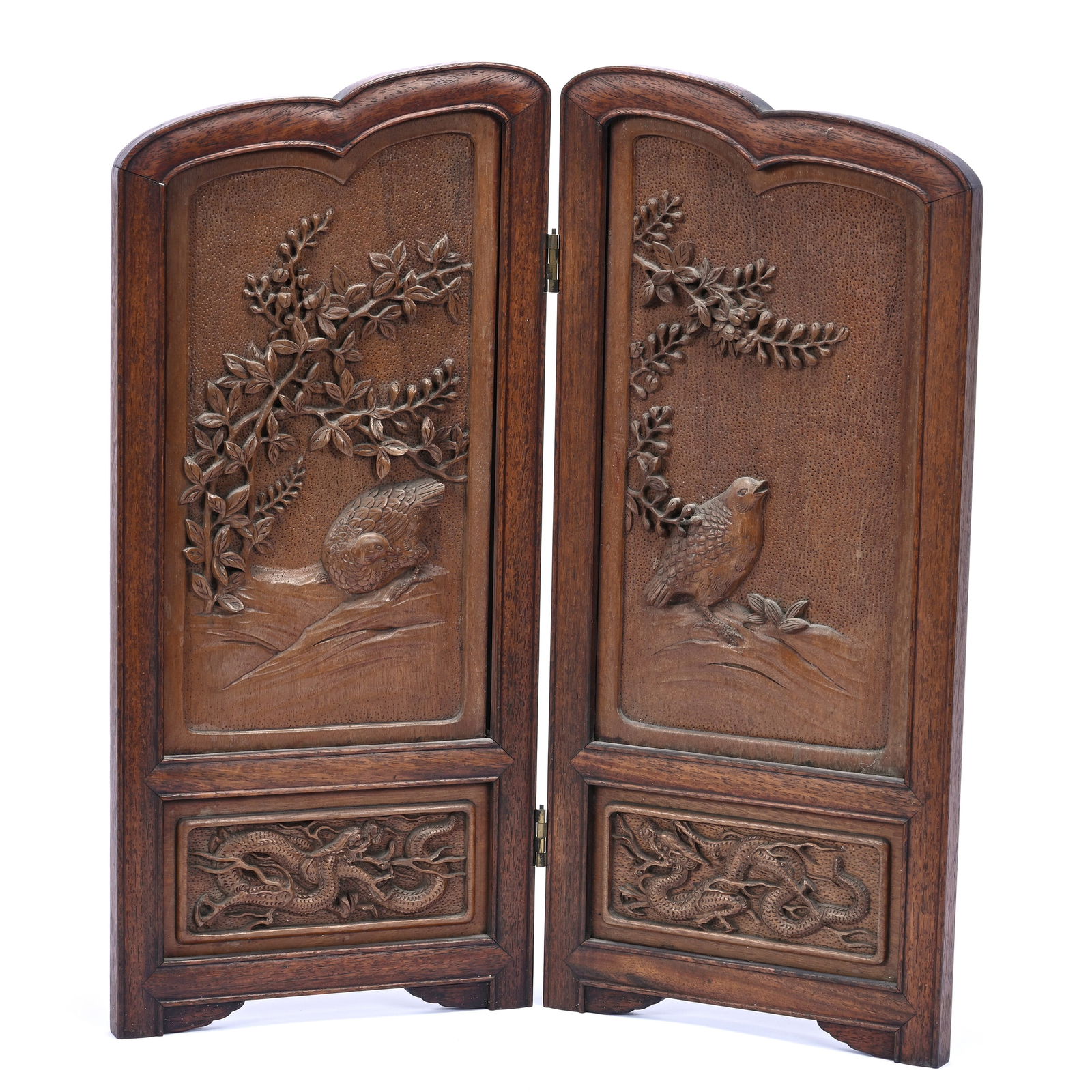 Scholar's Wooden Desk Screen, Attributed To Japanese Neiji Period (1 of 2)