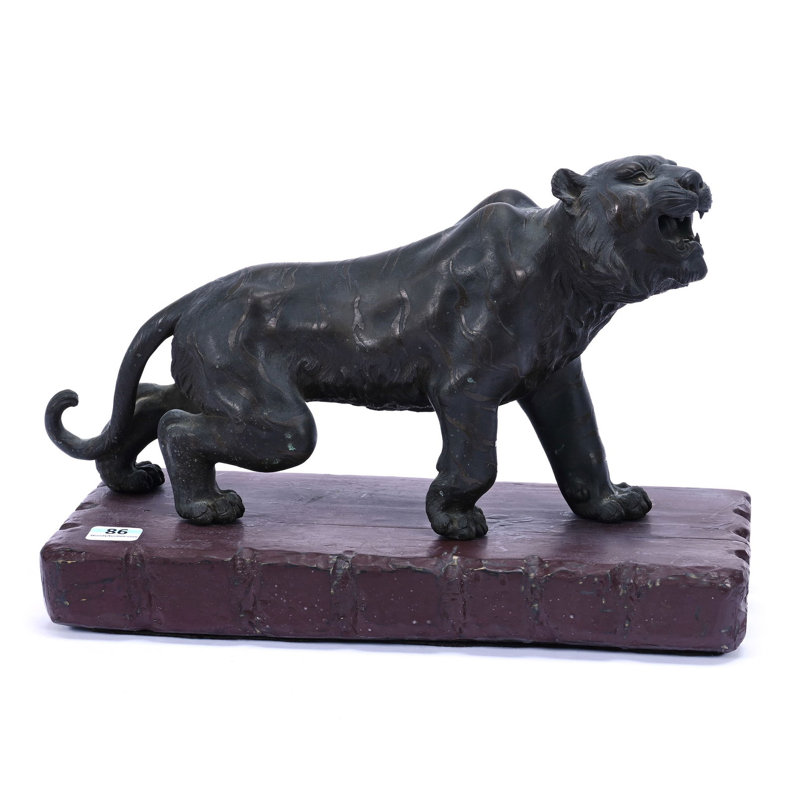 Chinese Bronze Tiger Figure, Artist Mark, Nice Overall Detail (1 of 4)