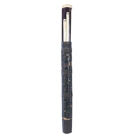 Sheath Knife With Bone Chopsticks, Believed To Be Tibetan With Decorative Sheath