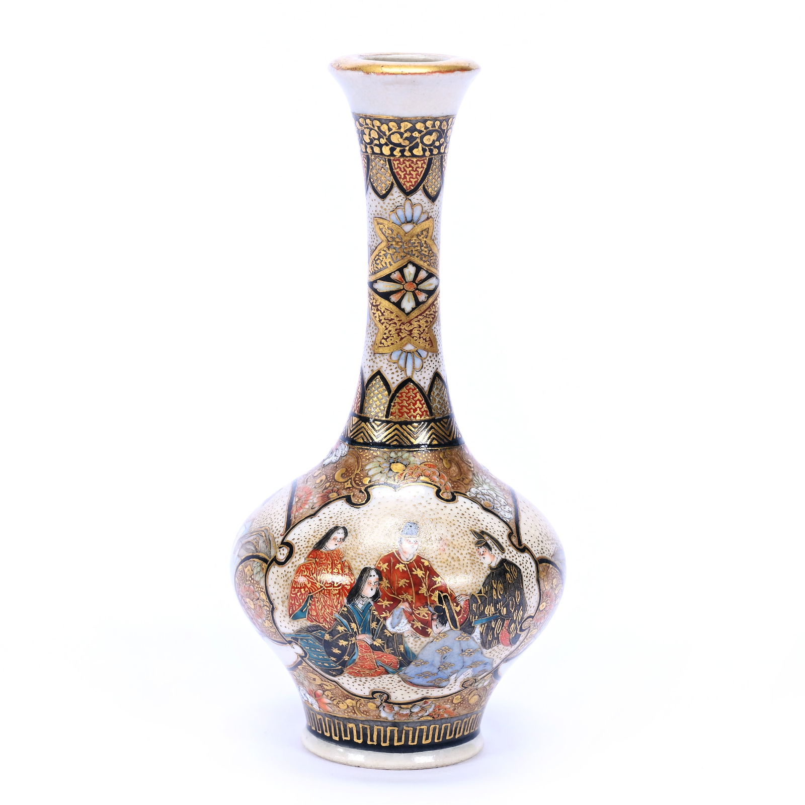Miniature Japanese Satsuma Vase (1 of 3)