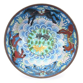 Bowl, Chinese Cloisonne In Style Qing Dynasty