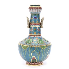 Vase, Chinese Cloisonne, In Style Of Qianlong Period