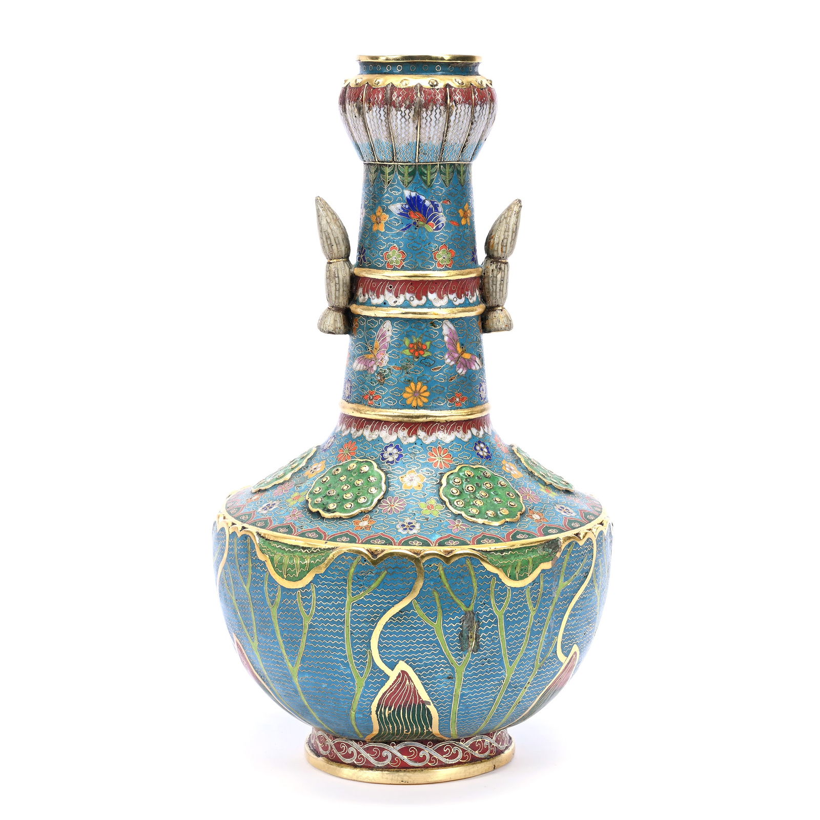 Vase, Chinese Cloisonne, In Style Of Qianlong Period (1 of 3)